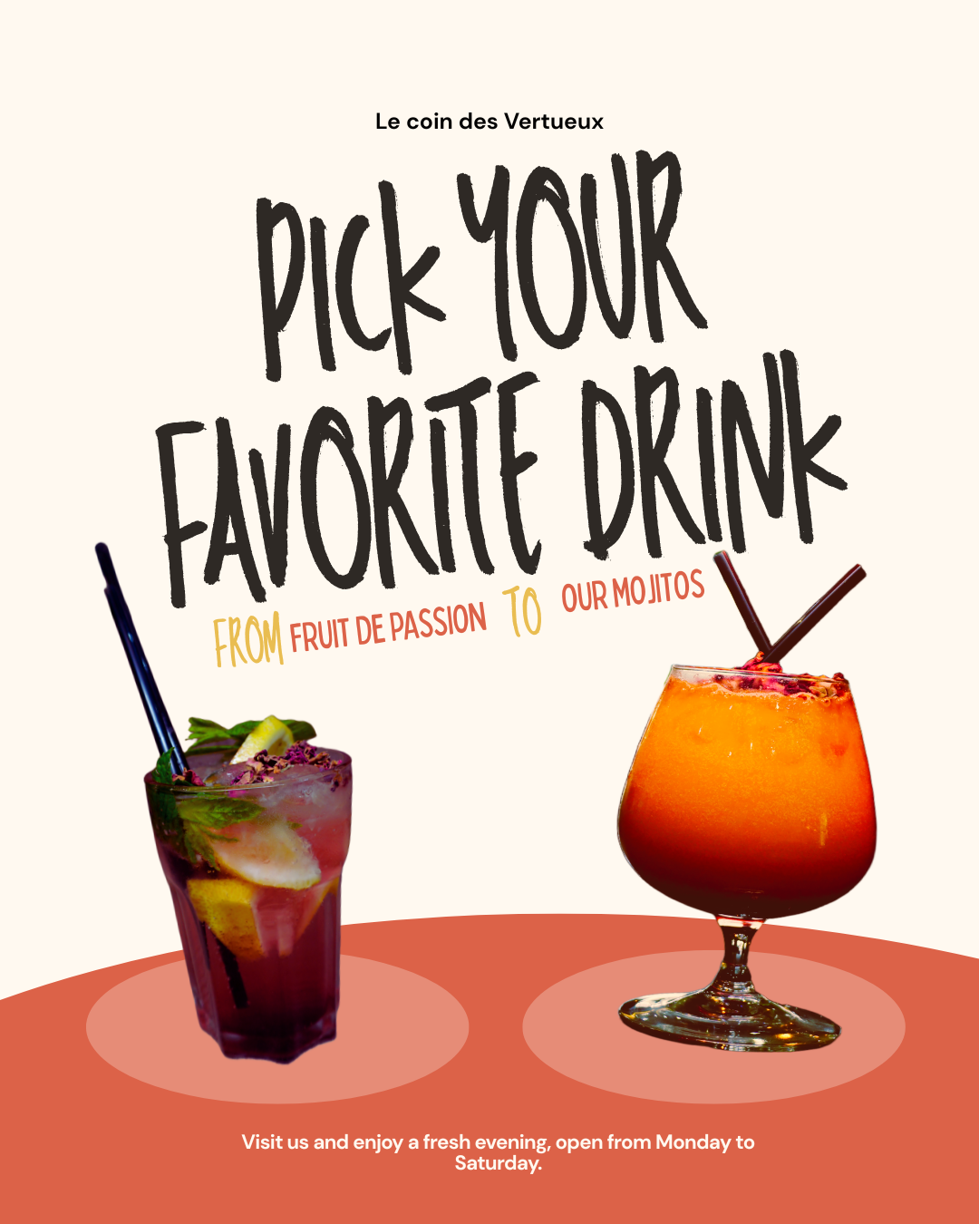 Le Coin des Vertueux — signature cocktails